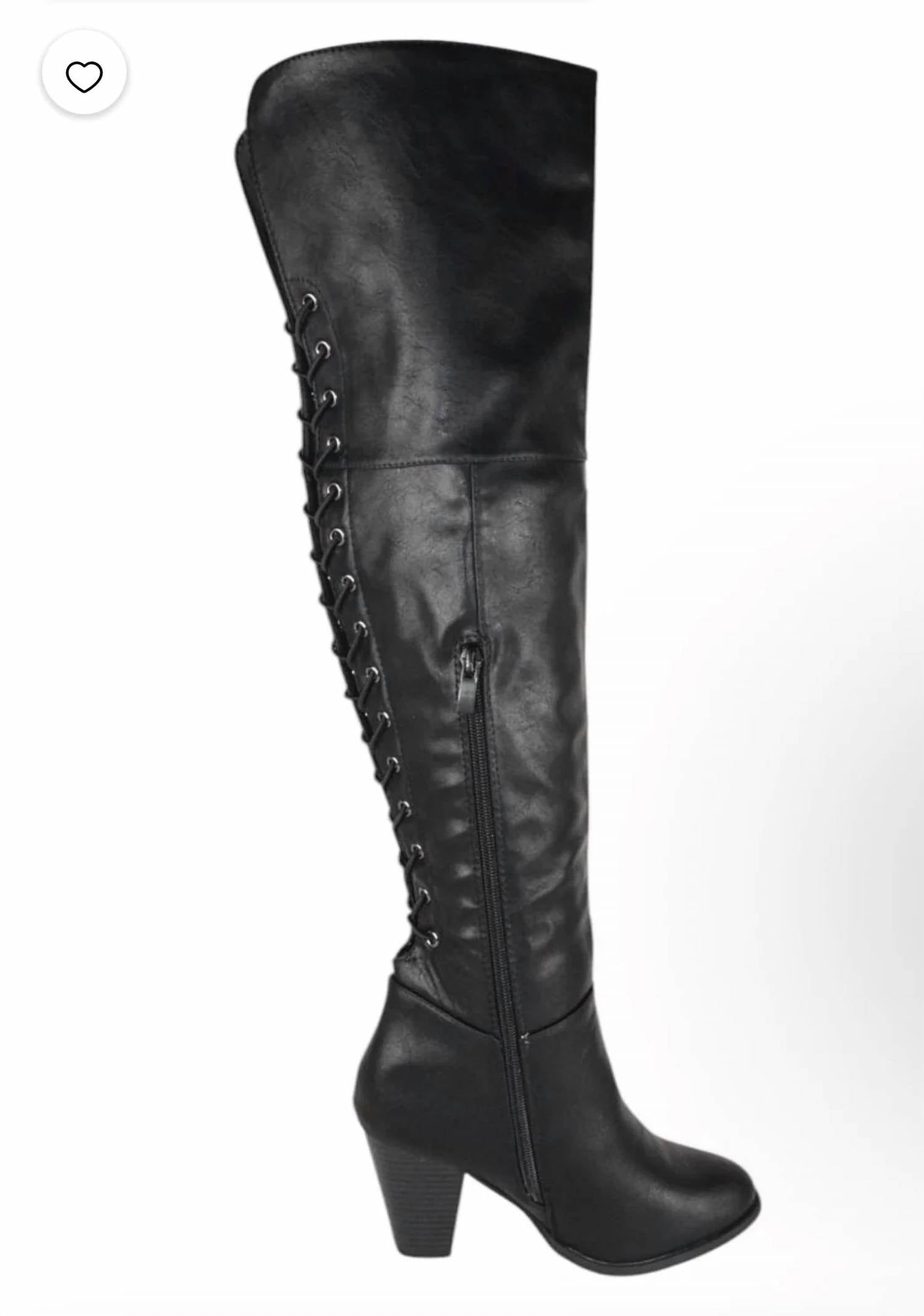 Surelymine - Women's Convertible Lace-up Knee-high And Thigh-high Boots