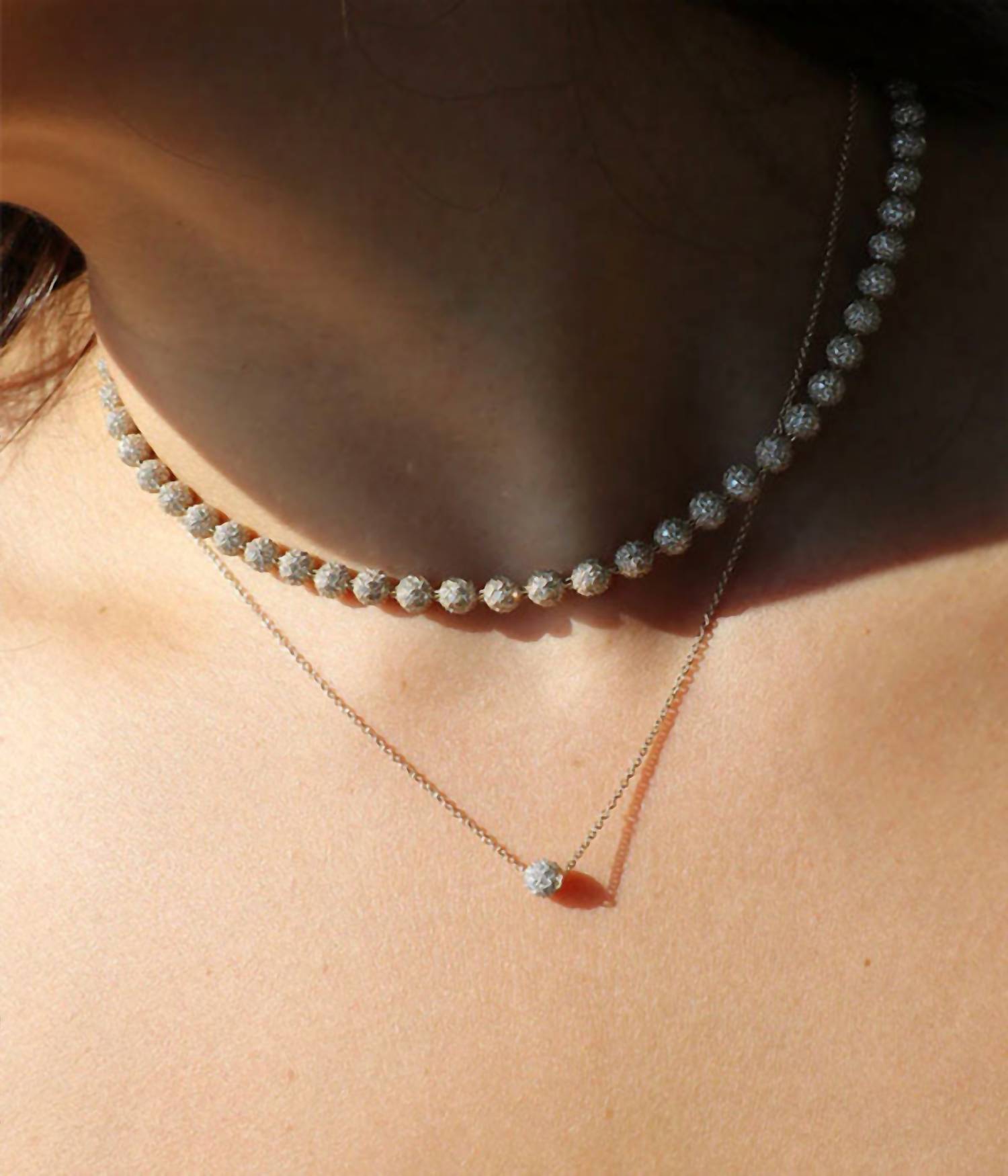 Eriness - Diamond Single Orb Necklace