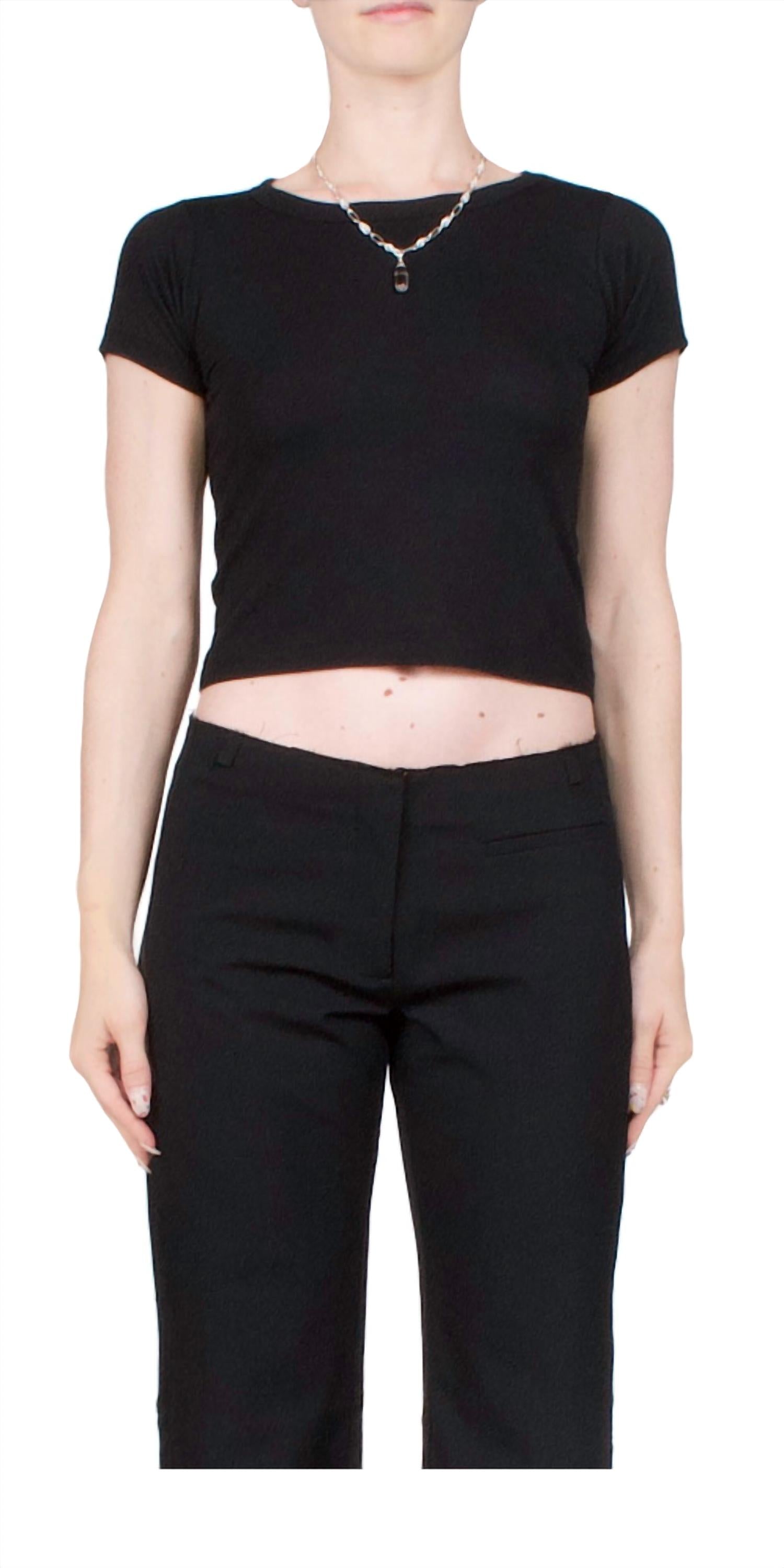 Eterne Short Sleeve Baby Tee in black - women's t-shirt