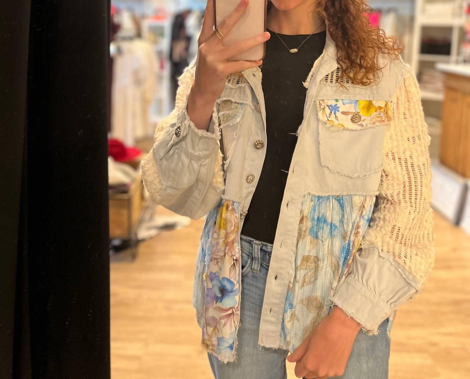 Pol - Lucy Long Sleeve Button Front Jacket