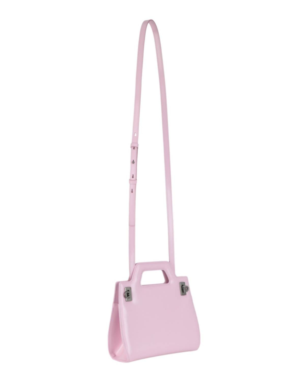 Salvatore Ferragamo Women's Mini Wanda Leather Top-handle Bag in light pink - women's bag - view 4