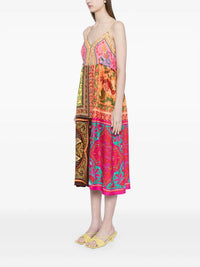 Farm Rio - Mixed Scarves Midi Dress