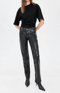 AGOLDE Low Rise Recycled Leather Slim Jeans in detox - women's jeans