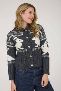 Blu Pepper - Bunny Jacquard Cardigan