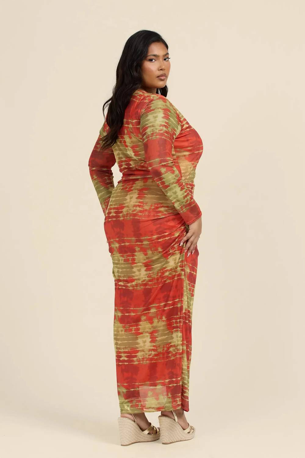 Fashion Szn Curve - Long Sleeve Maxi Dress
