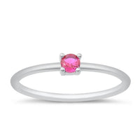 Starlette - Women's Ruby Round Stackable Ring