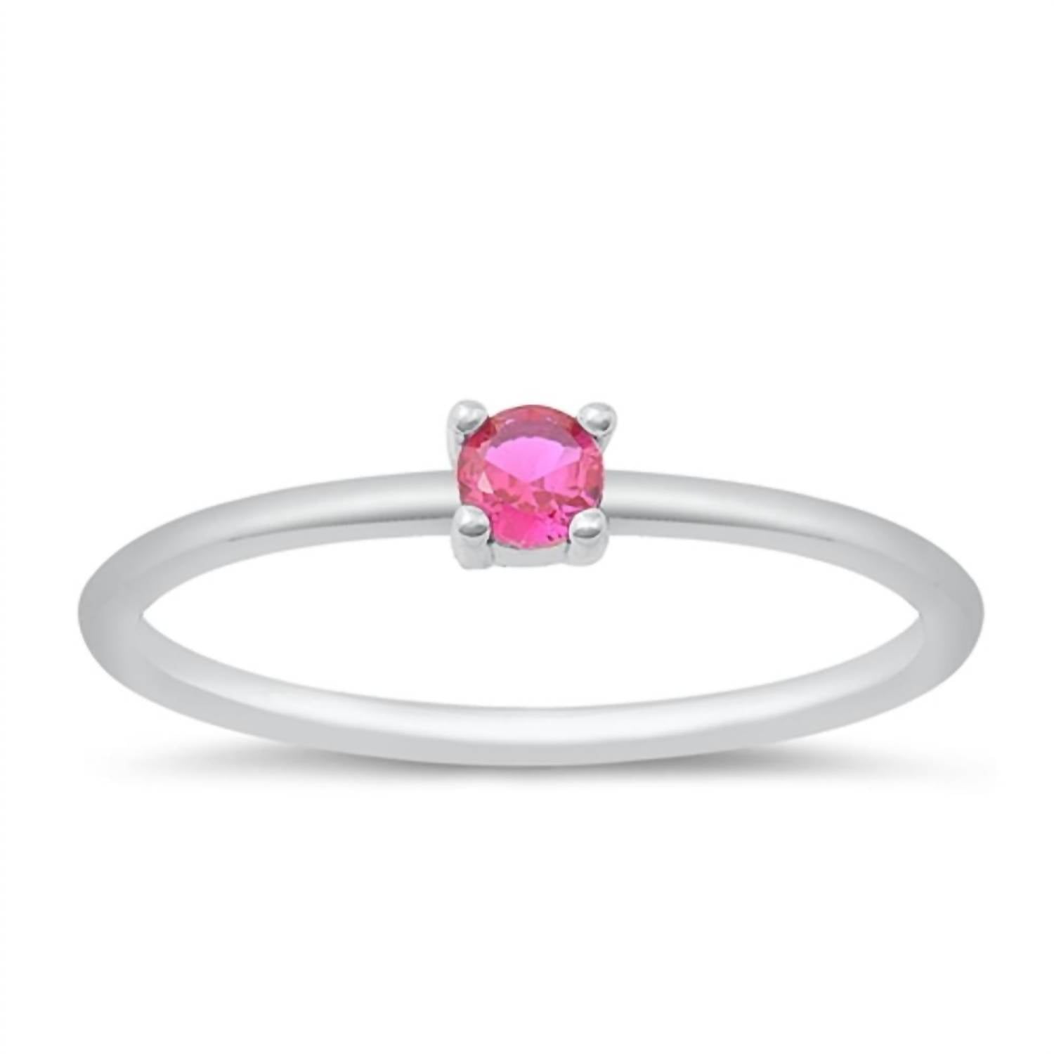 Starlette - Women's Ruby Round Stackable Ring