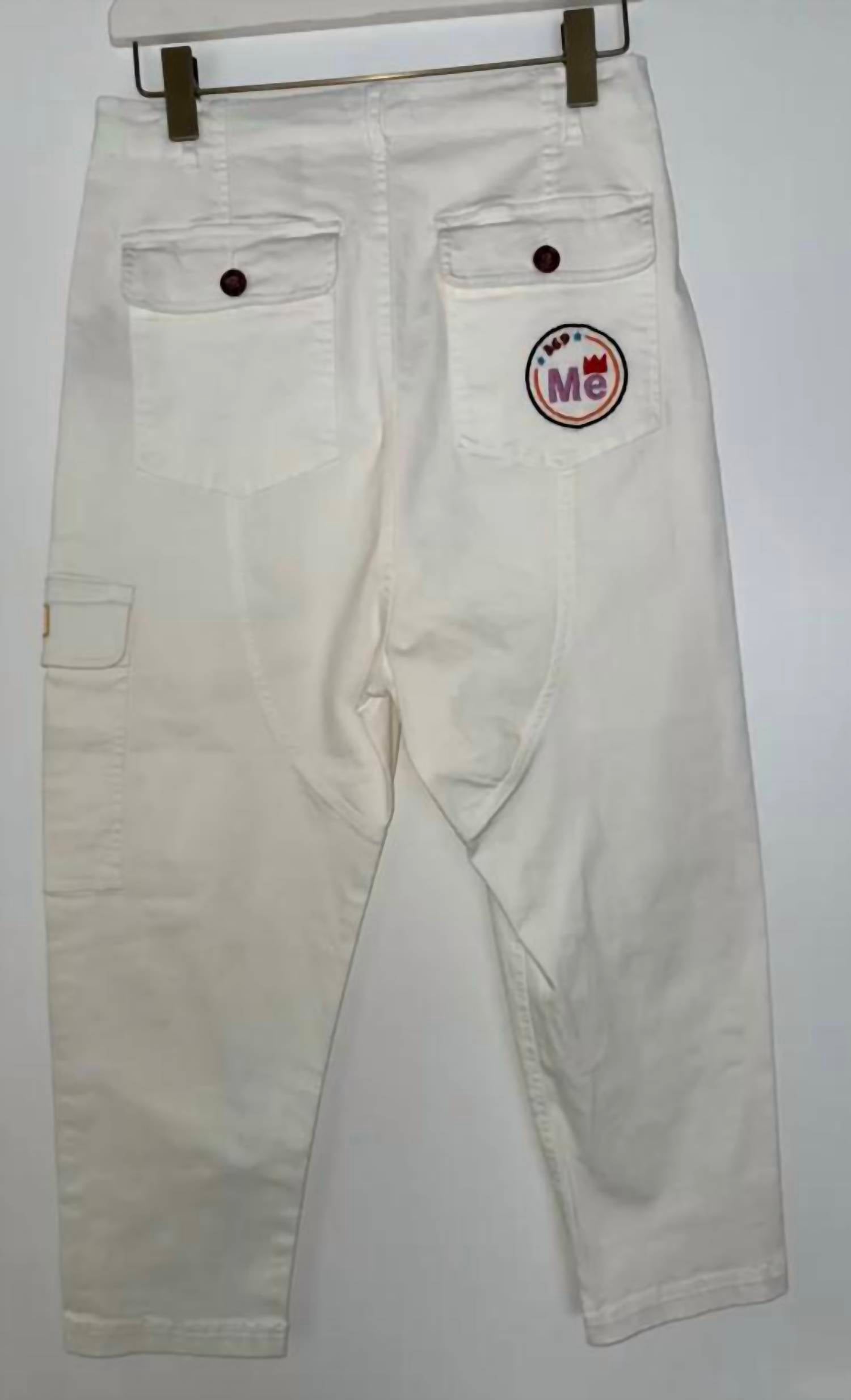 Me369 Aubree Drop Crotch Pants in white - women's pants - view 4