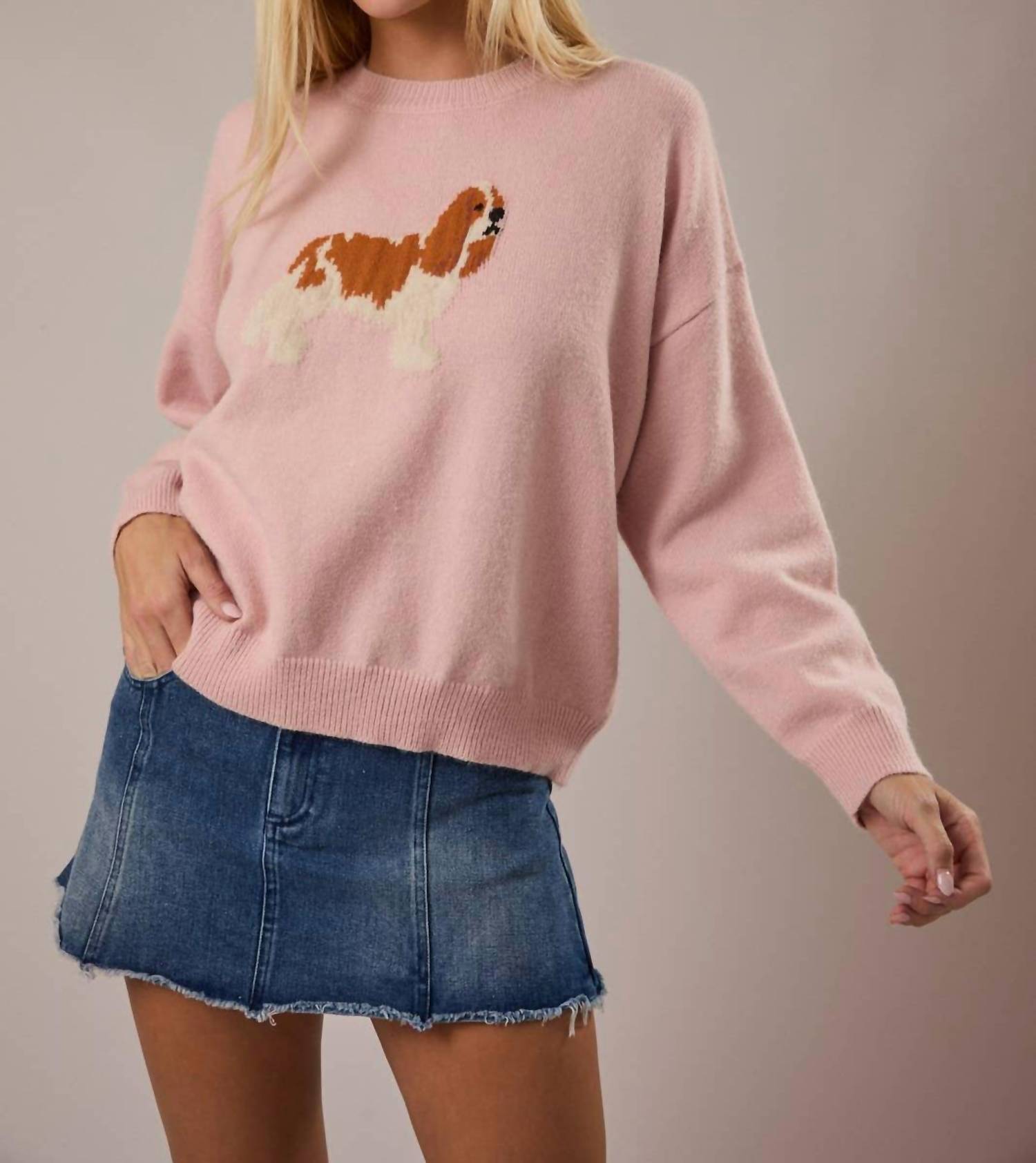 Le Lis - King Charles Spaniel Graphic Sweater
