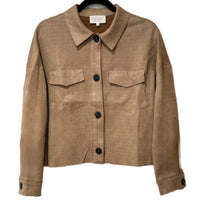 Sugarfox - Faux Suede Cropped Light Jacket