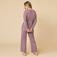 SOFTiES Marshmallow V Neck Lounge Set in driftwood - women's sleepwear - alternate view