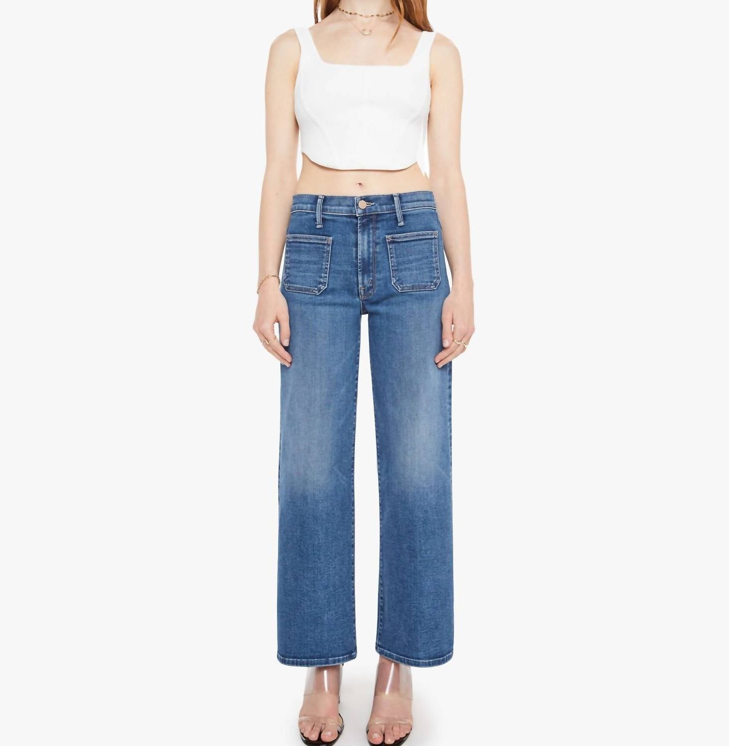 Mother - Patch Pocket Mid Rise Maven Ankle Jeans