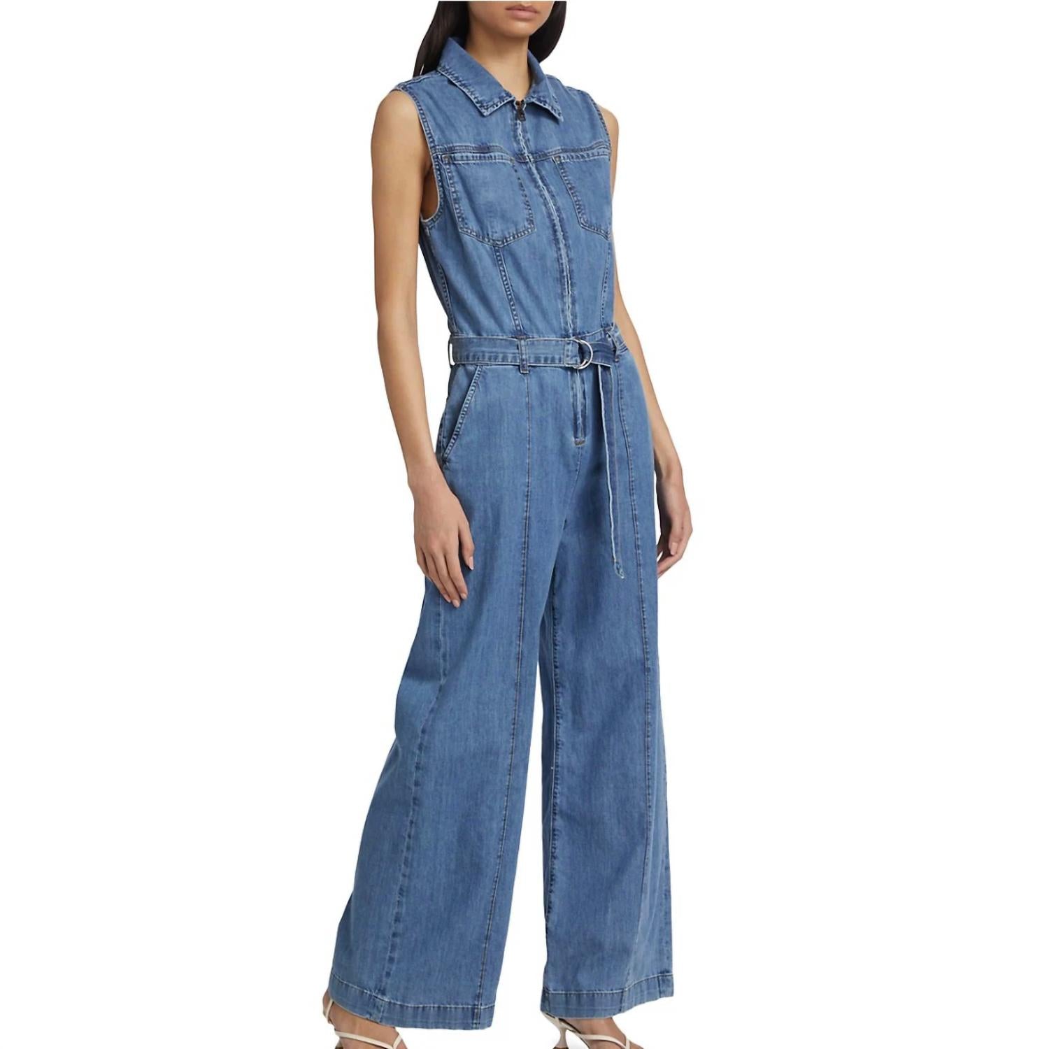 Frame - Sleeveless Wide Leg Jumpsuit