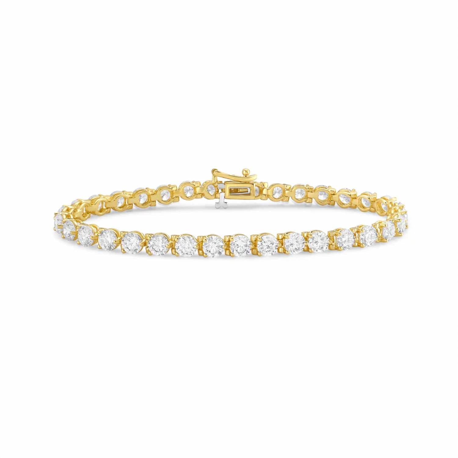 Diana M Jewels - Women's Round Lab-Grown Diamond Tennis Bracelet (20.00 Ct) - Signature