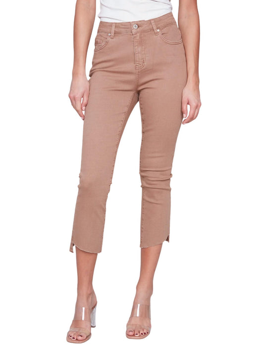 Charlie B - Asymmetrical Twill Crop Pant