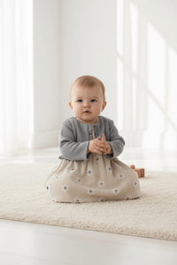 Mayoral - Baby Girl Floral Knit Faux Cardigan Dress