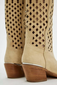 Free People Women's Diamonds Are Forever Cowboy Boots in sand suede - women's shoe - alternate view