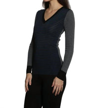 Skinny Rib Vee Pullover
