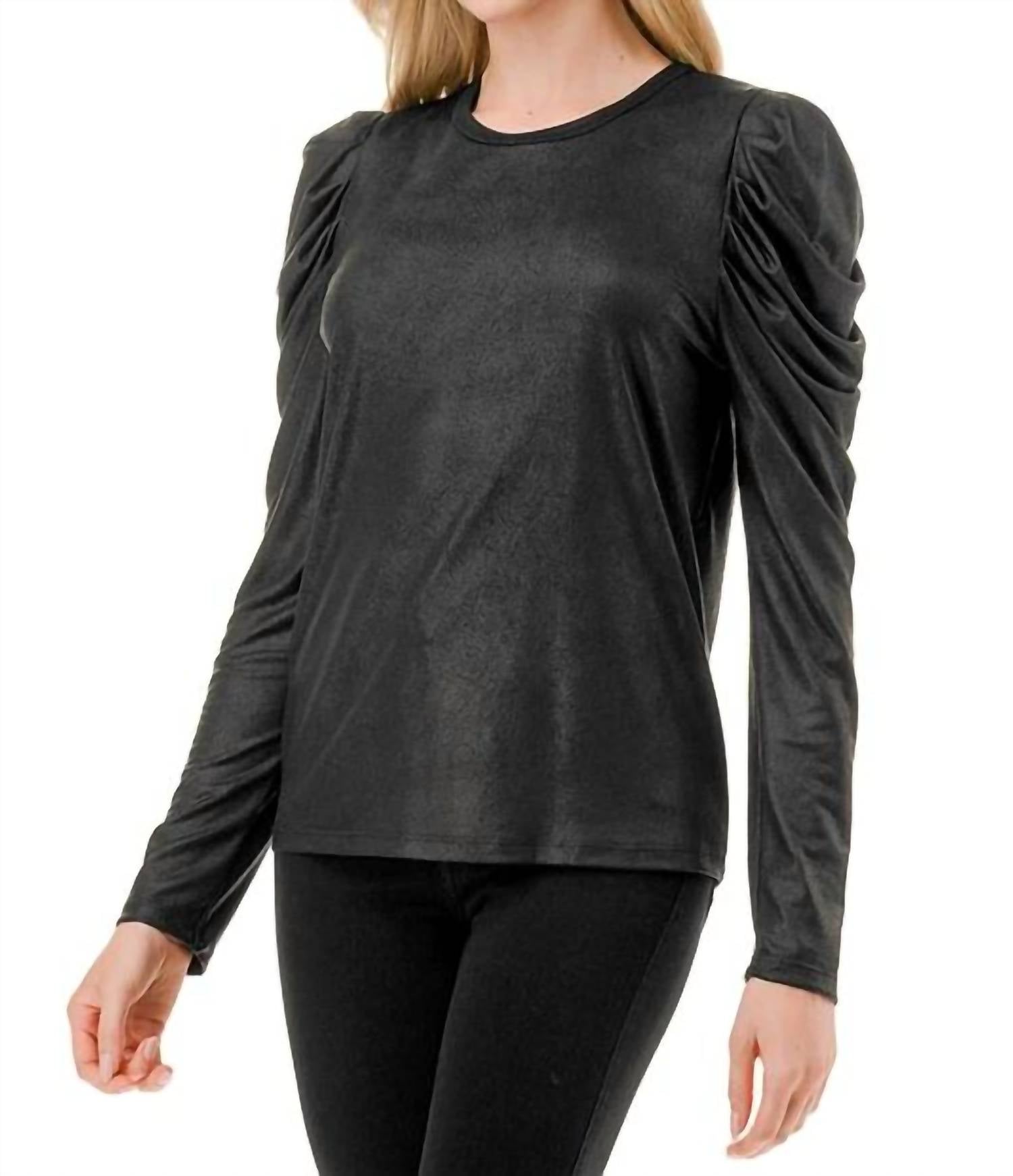 Ariella - Puff Sleeve Long Sleeve Top