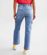 Hidden - Tracey Cargo Straight Stretch Jean