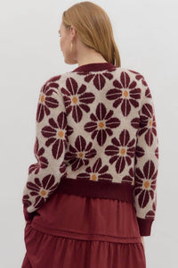 Entro - Floral Knitted Cardigan