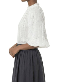 Area Stars Women's Maya Top in white - women's long sleeve top - alternate view
