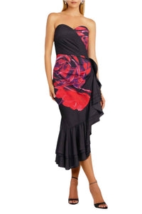 One33 Social - Penelope Strapless Rose Cocktail Gown