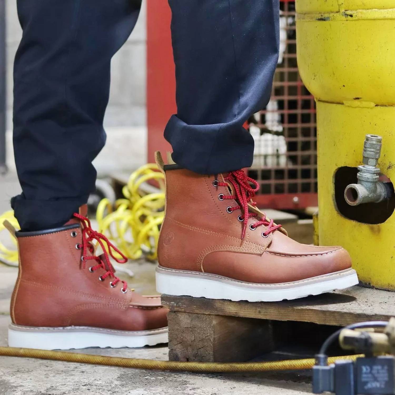 Berrendo - Men's Moc Wedge Steel Toe Work Boots