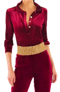 Gretchen Scott - Pop Over Silky Velvet Top