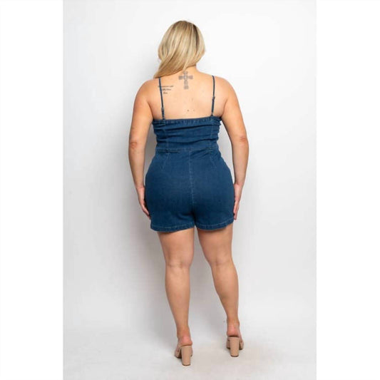 Curve Market - Button Down Denim Romper