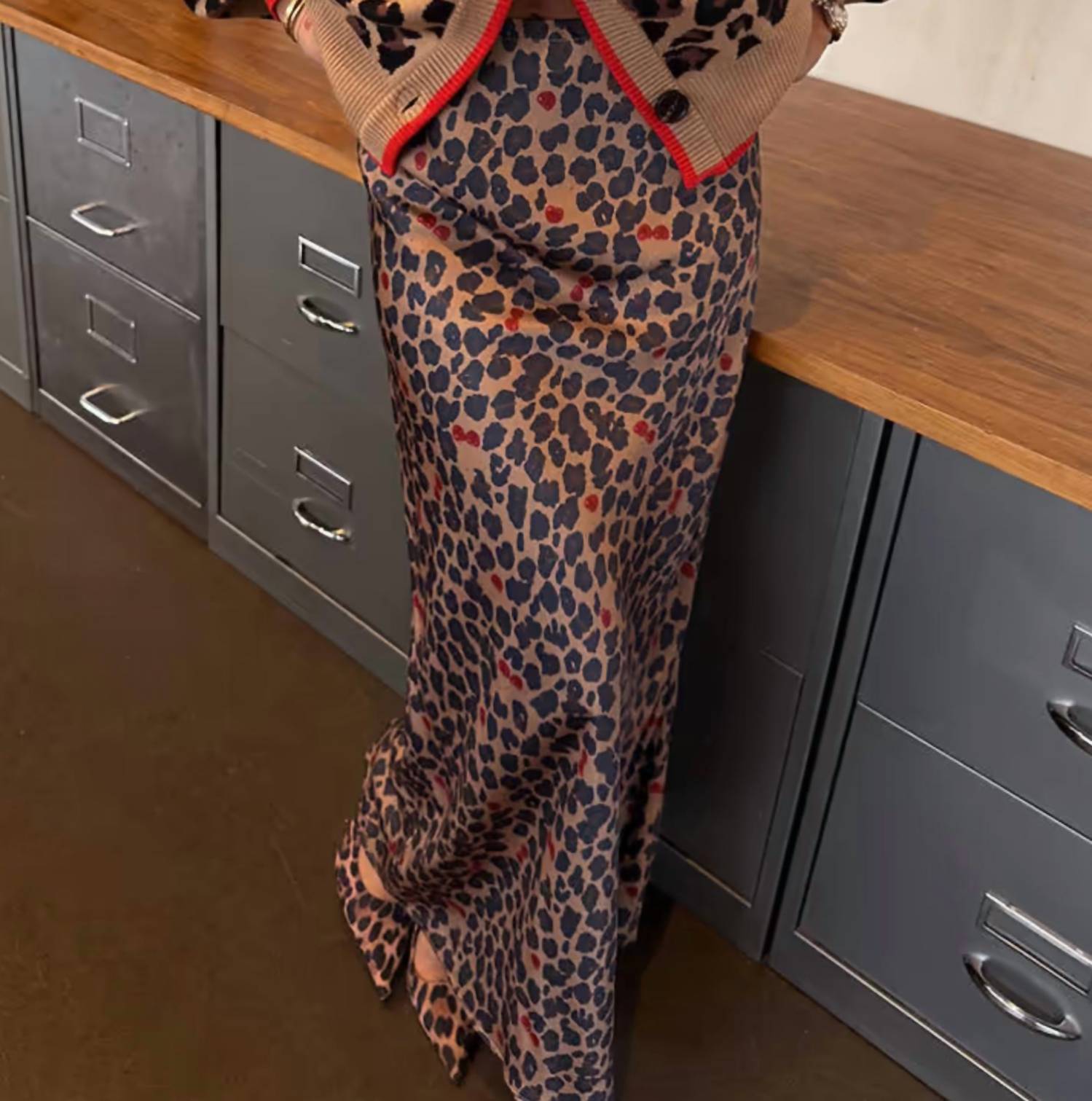 Never Fully Dressed - Dorris Satin Maxi Skirt