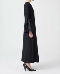 Touche Prive - Taffeta Sleeve Detailed Maxi Dress
