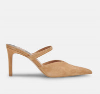 Dolce Vita Women's Kanika Suede Heel in tan - women's heels - detail view