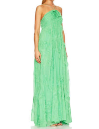 ALEXIS Sole Maxi Dress in emerald - women's dress - alternate view