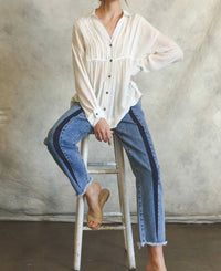 Listicle - High Waist Barrel Leg Denim Jeans