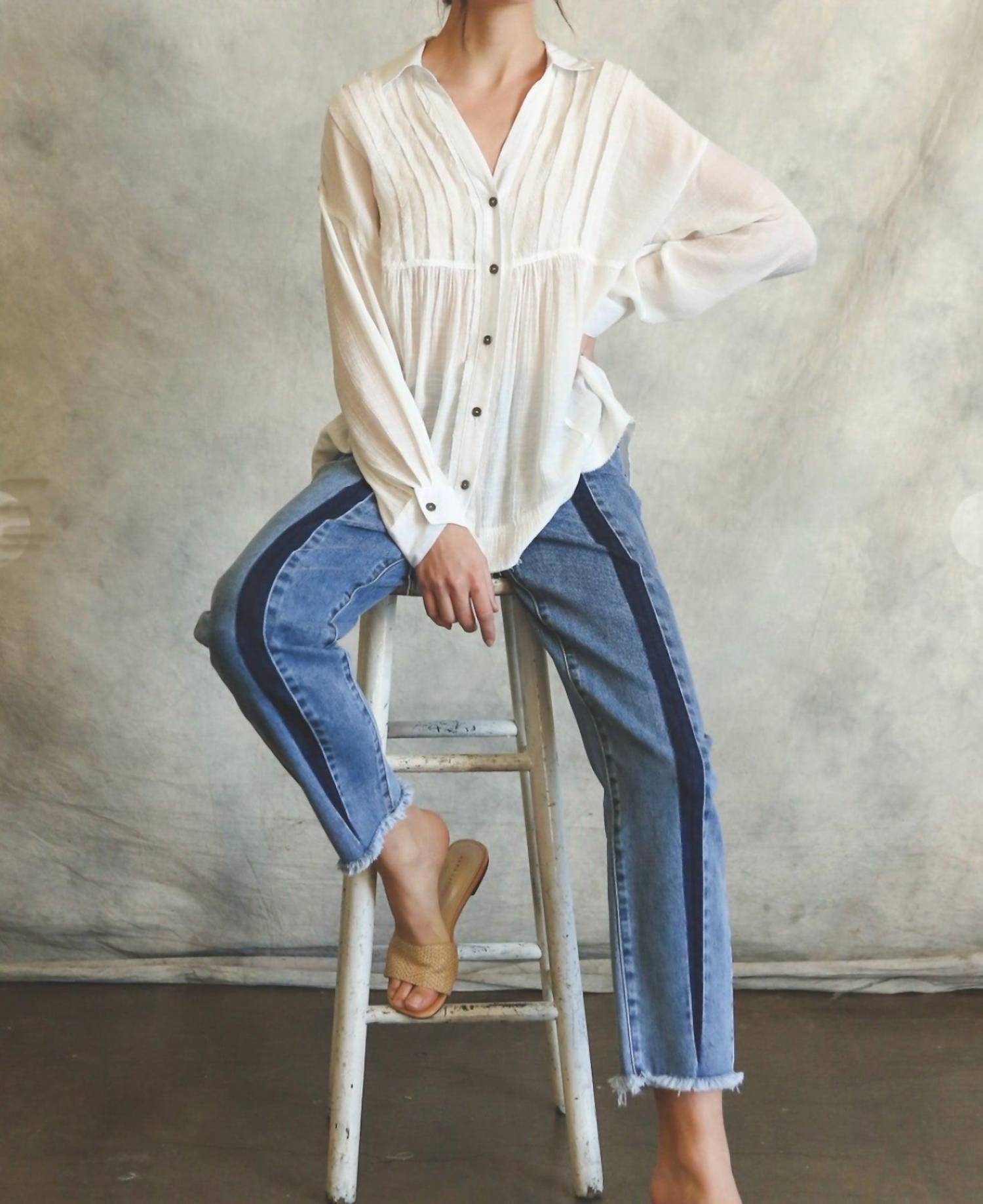Listicle - High Waist Barrel Leg Denim Jeans
