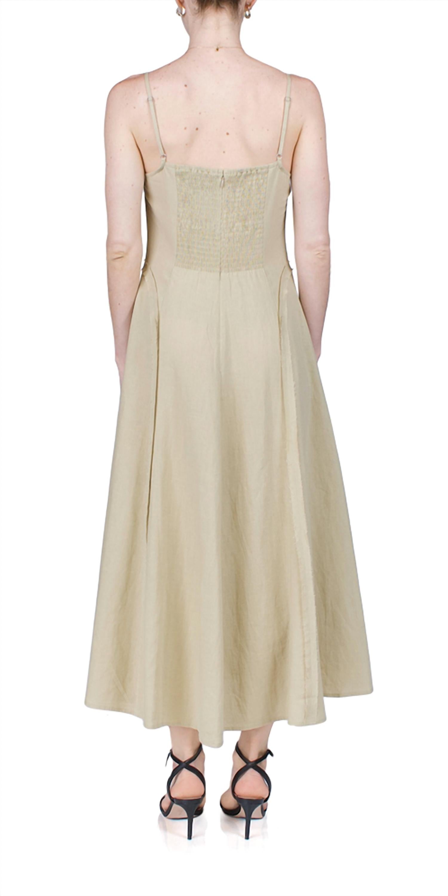 CIAO LUCIA Rosalba Dress in sand - women's dress - detail view