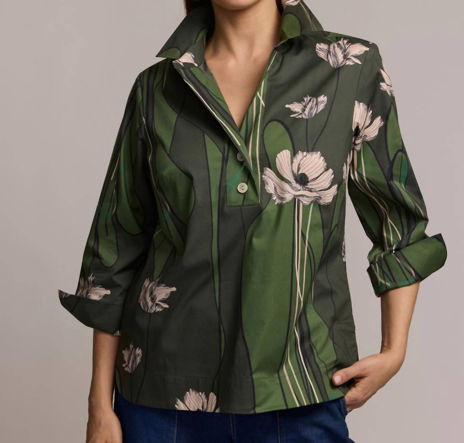 Hinson Wu - Women's Poppy Print Aileen Blouse