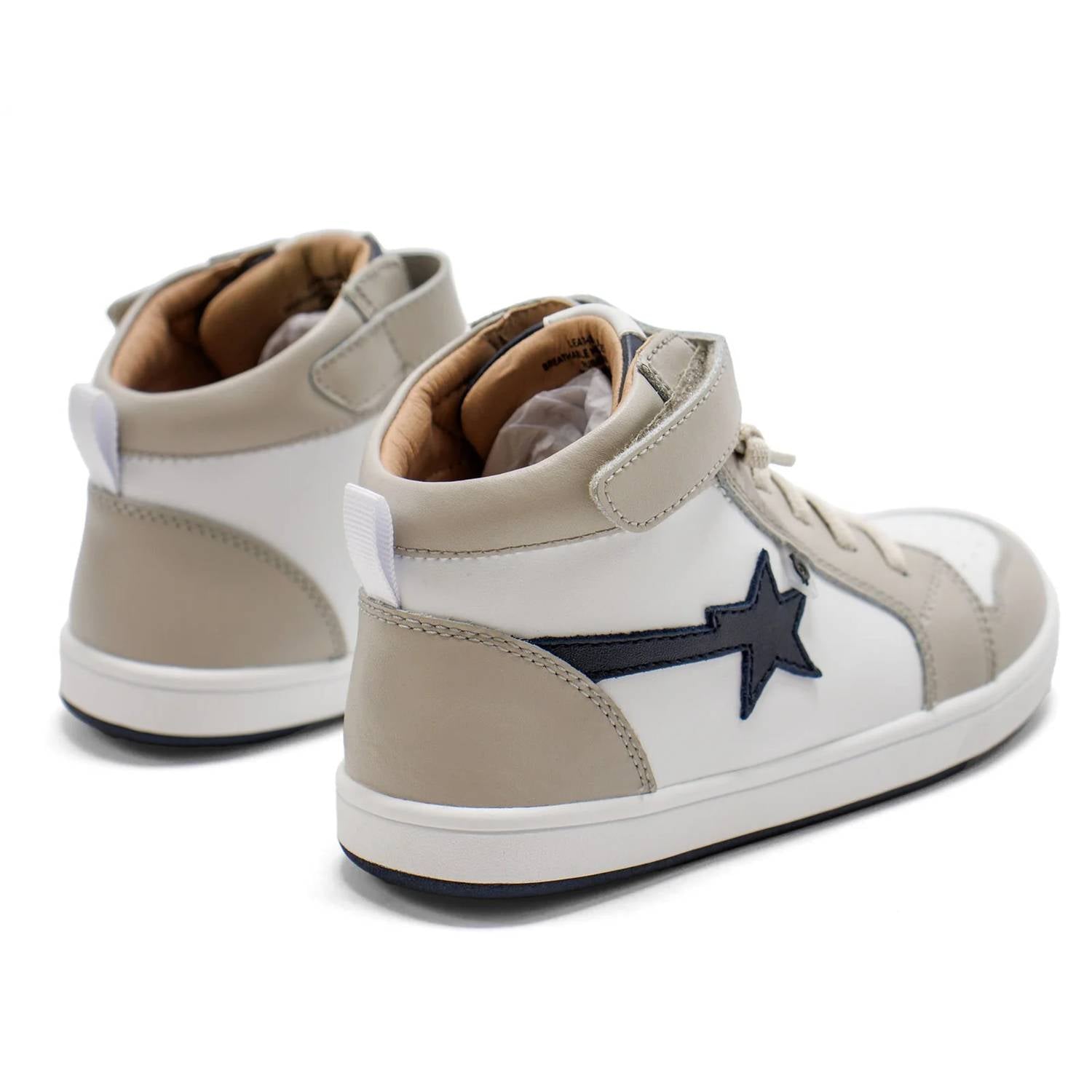 Oldsoles - Boy's Team Star High Top Lace-up Sneakers