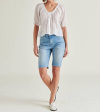 STEVE MADDEN Lana Scoopneck Top in antique - women's blouse