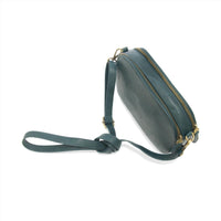 Joy Susan Women's Nora Double Zip Camera Bag in dark turquoise - women's bag - detail view