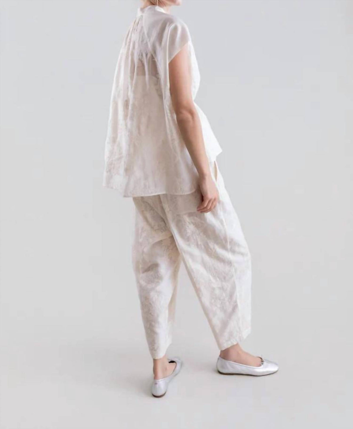 Psophia - Embroidered Tencel Blouse