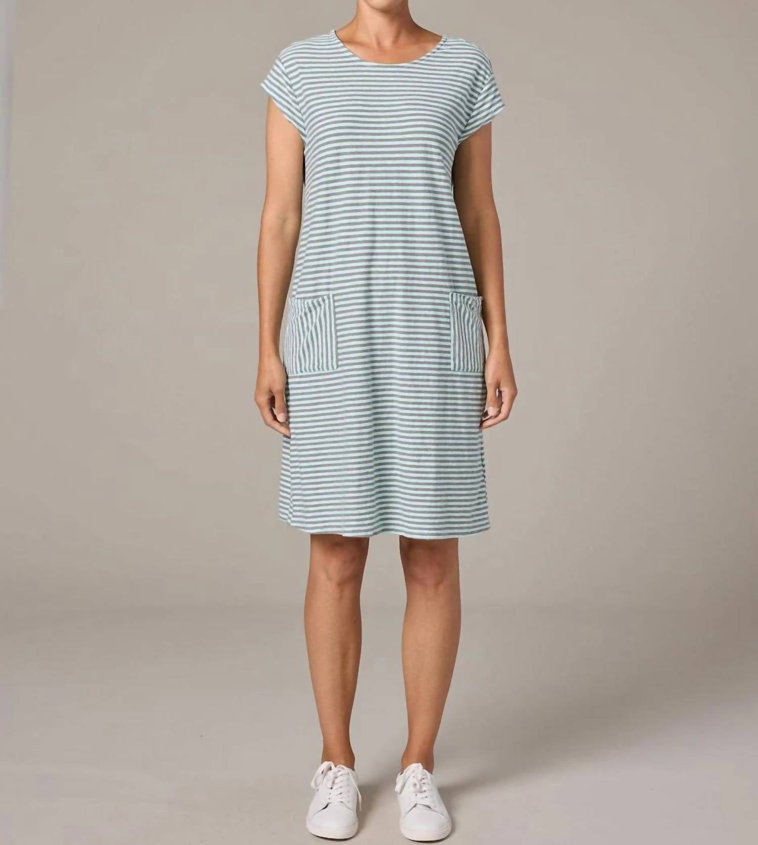 Cut Loose - Short Sleeve Stripe T-shirt Midi Dress