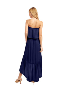 Naked Zebra - Reece Maxi High Low Tube Dress