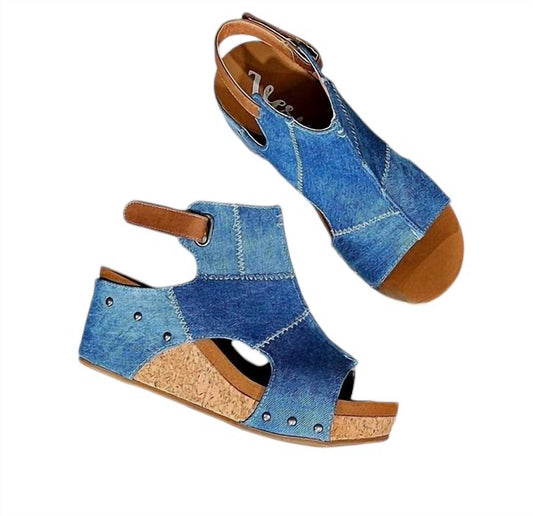 Very G - Lala Denim Wedge Sandal