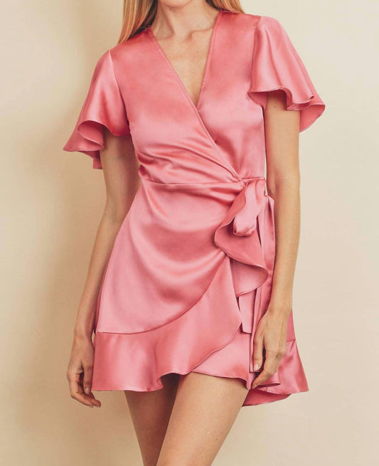 Dress Forum - Flutter Sleeve Mini Wrap Dress