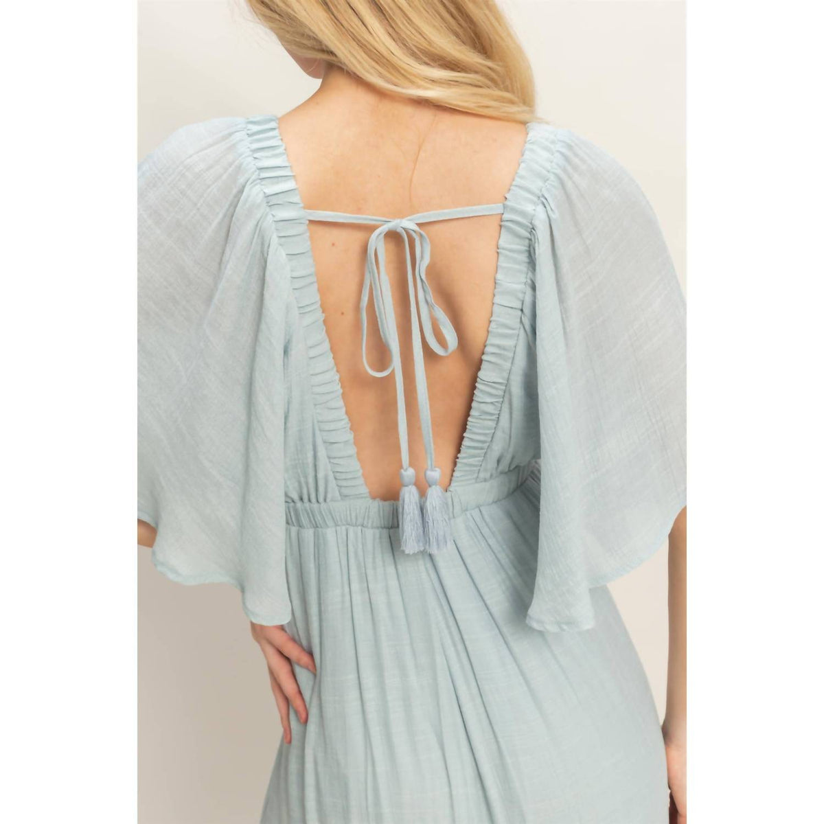 Hyfve - Flutter Sleeve Maxi Dress