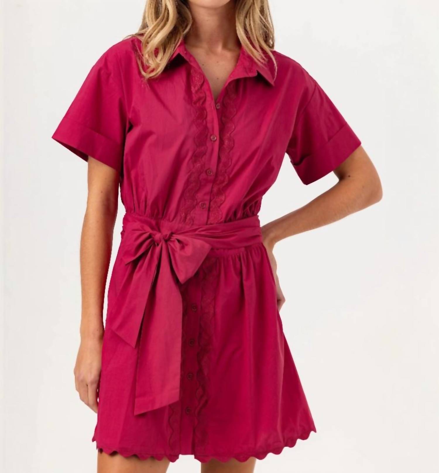 sundays Mara Dress in red bud - women's dress