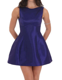 Lucy In The Sky - High Neck Open Back Flare Dress