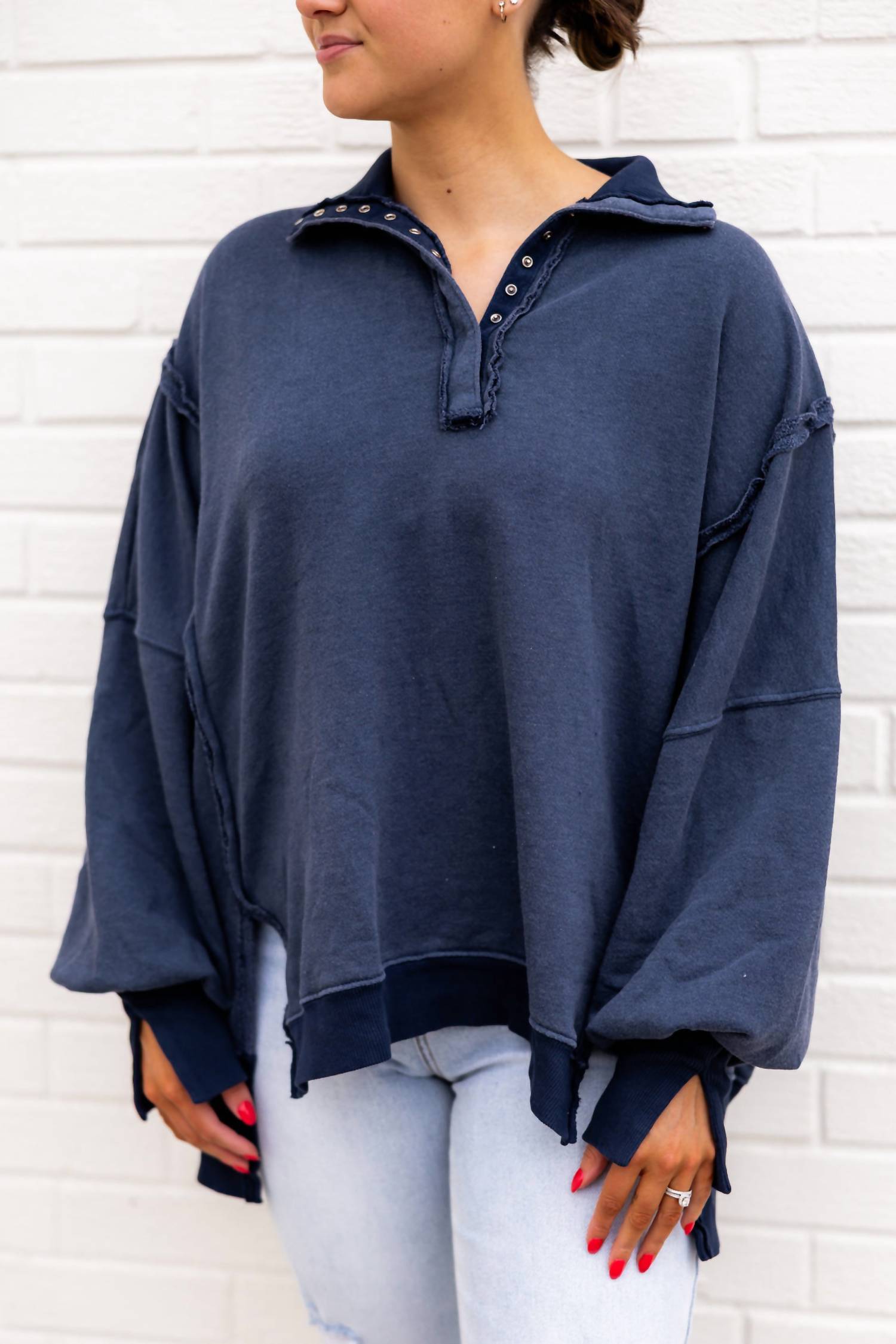 Free People - Camden Henley Sweatshirt